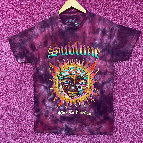 Sublime 40 Oz To Freedom Album Cover Sun Logo Tie-Dye T-Shirt Medium - Picture 1 of 4